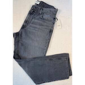 AGOLDE Black Denim Rhett Ankle Jeans High Rise Straight Gray 32 NEW